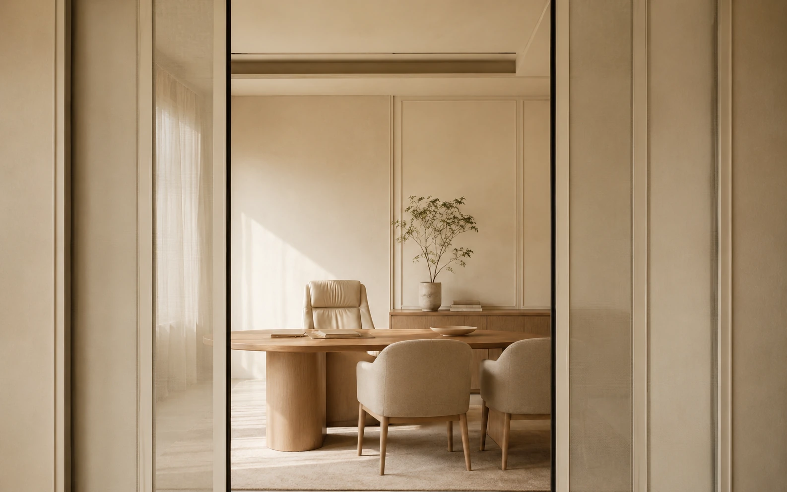 Textured architectural stone with soft directional light