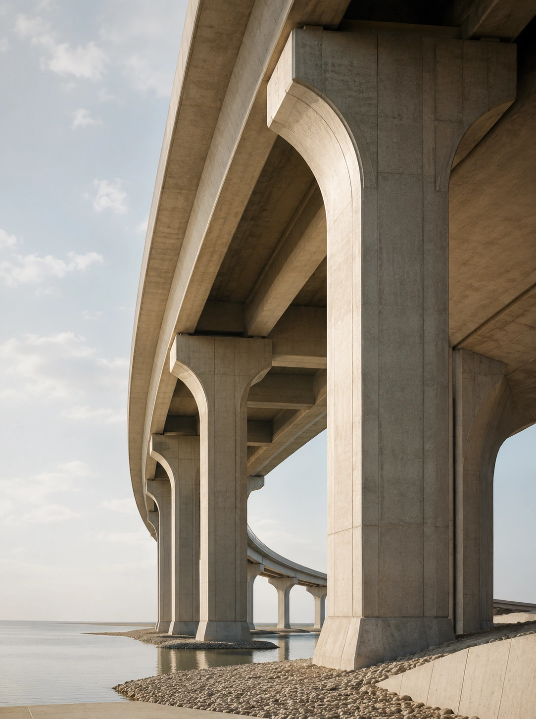 Concrete infrastructure geometry detail