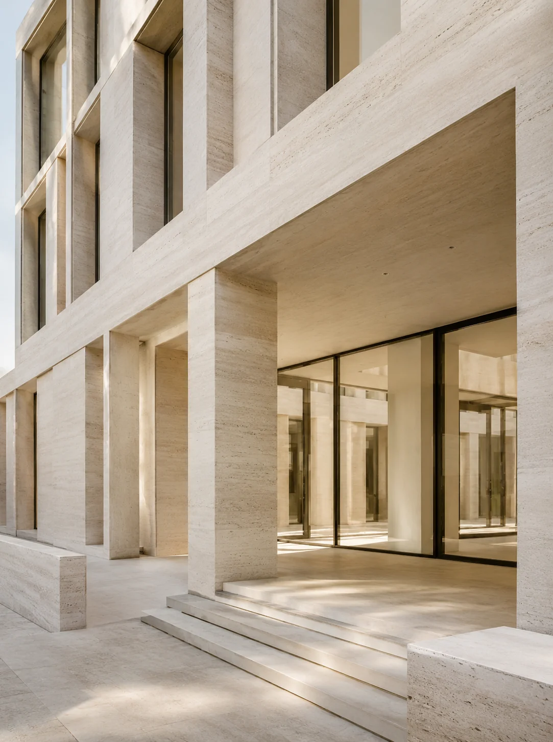 Modern real estate facade abstract detail